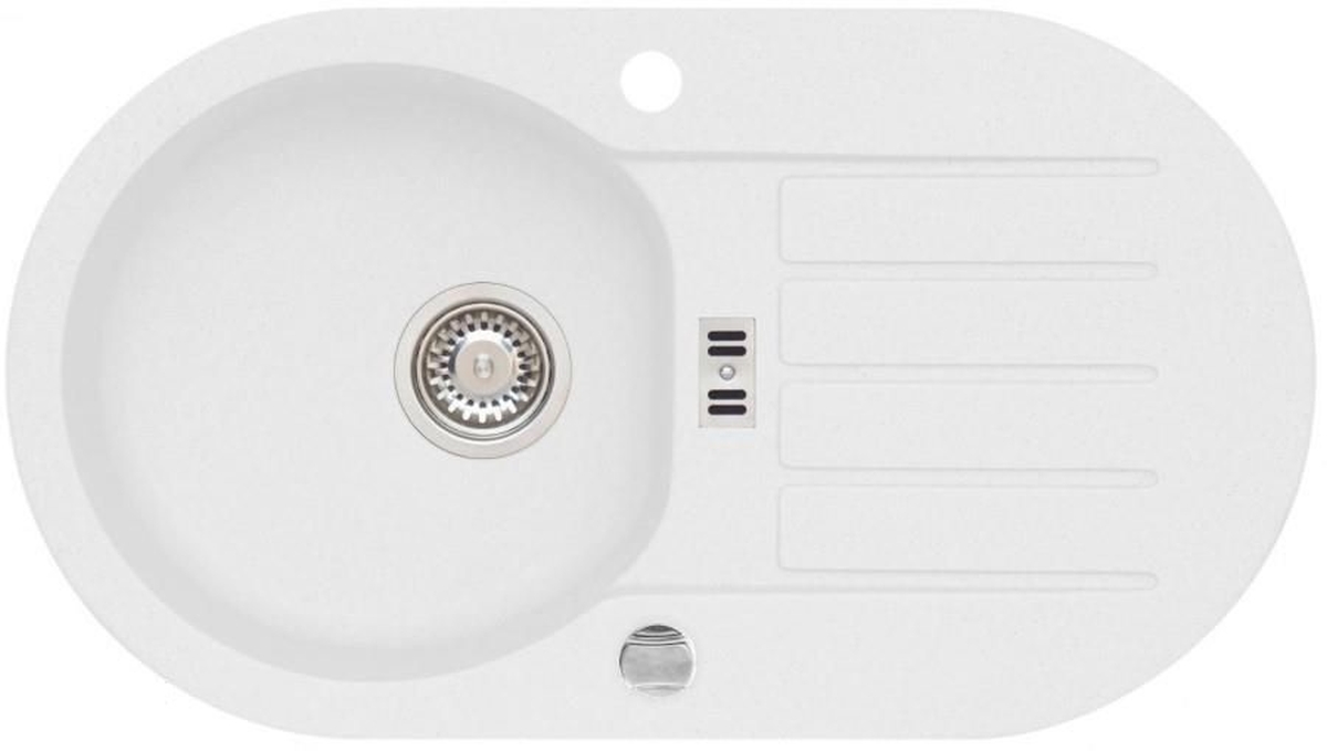 Alveus Niagara lavello in granito 77.5x43.5 cm bianco 1124011