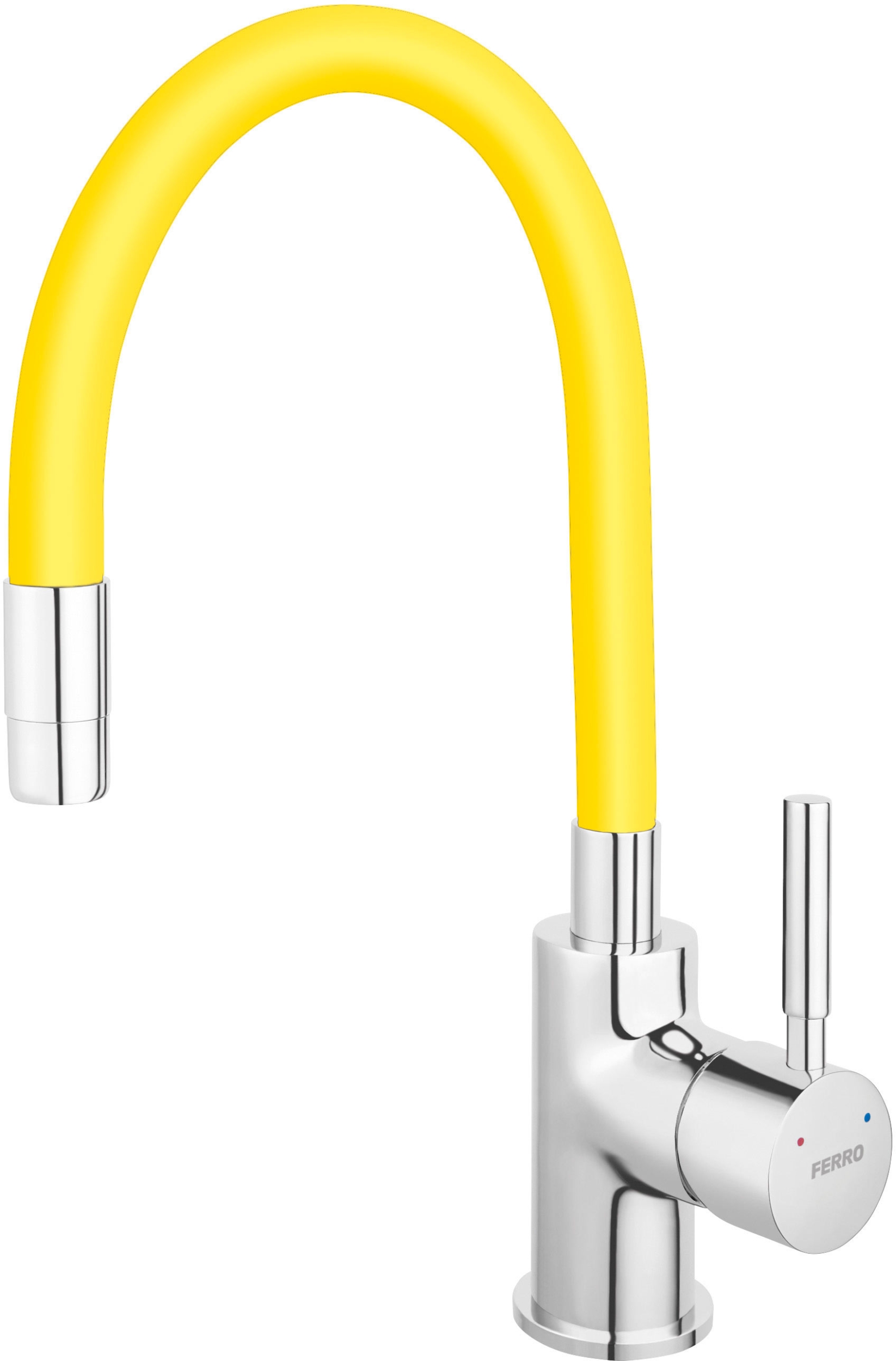 Ferro Zumba rubinetto da cucina verticale cromo-giallo BZA4C