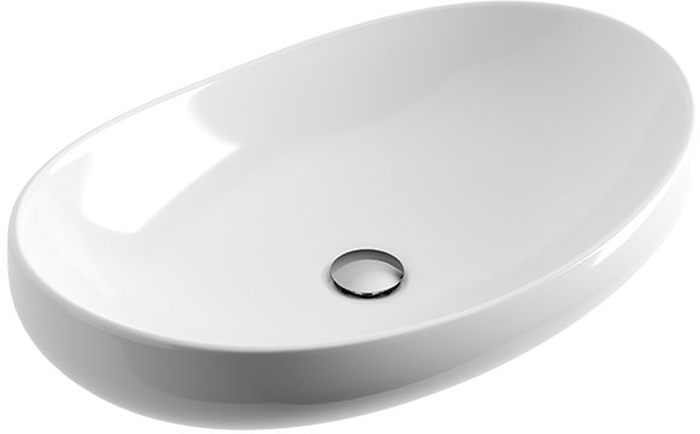 Actima Filina lavabo 63x42 cm ovale da appoggio bianco CEAC.630.420.WH