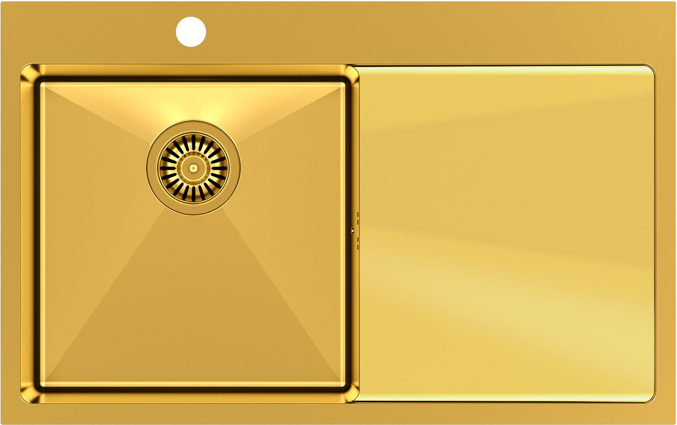 Quadron Russel lavello in acciaio 78x48 cm oro HB7912PVDBSG1