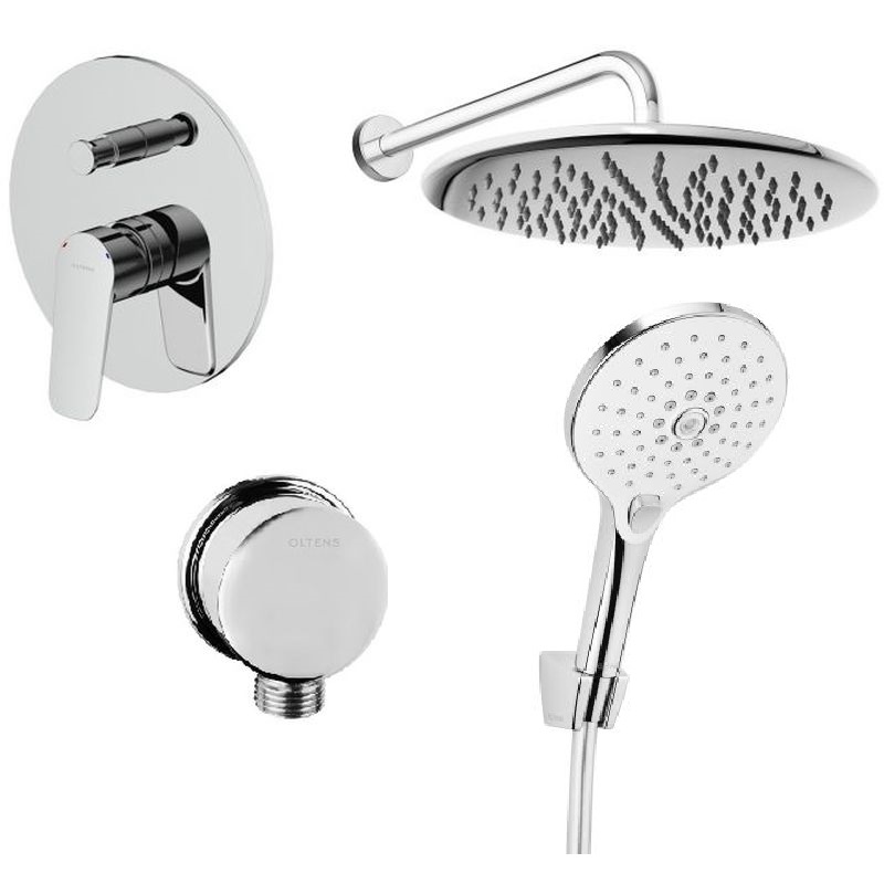 Set rubinetto per vasca e doccia Oltens Vernal 34104100, soffione doccia Oltens Sondera 37002100, 37100110, 39400100, 39302100, 37200100, 37401100