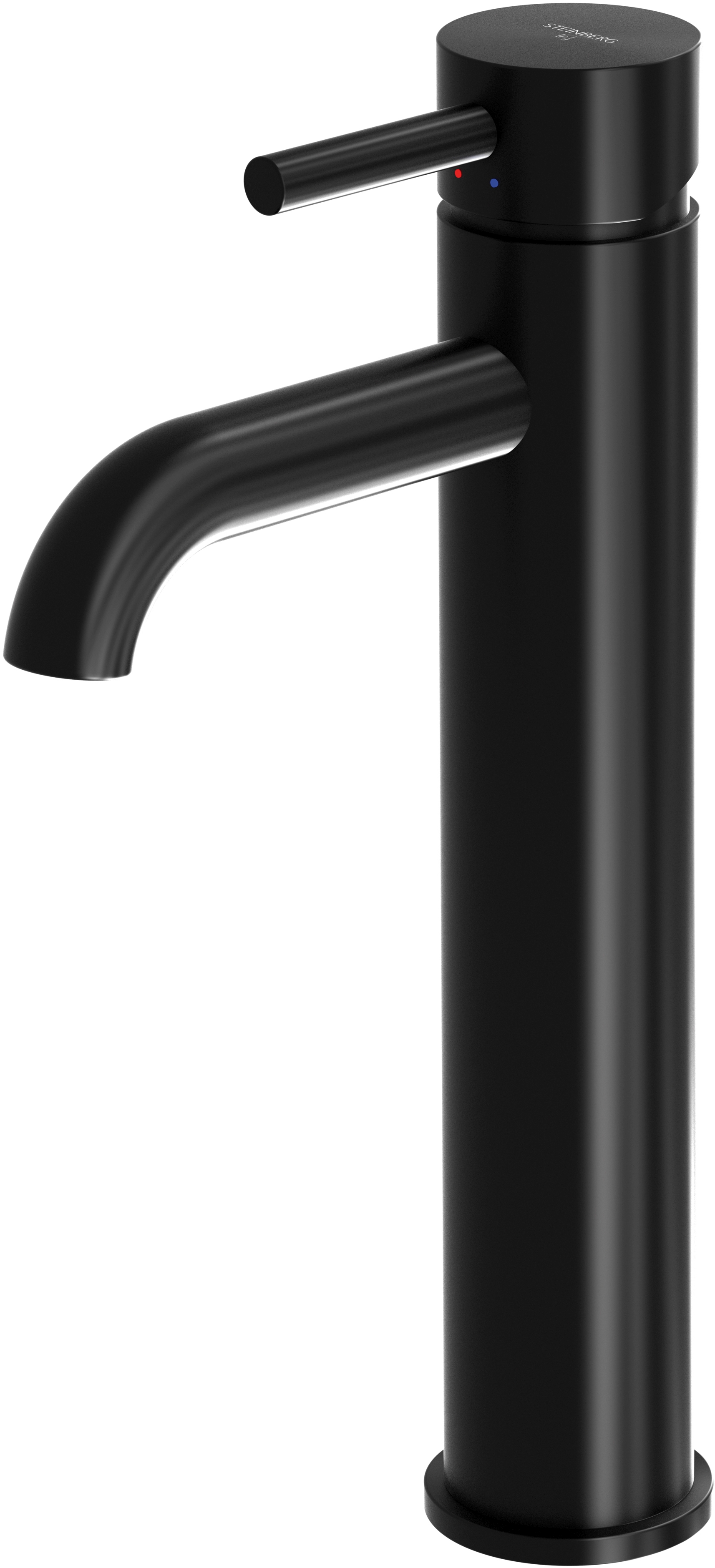 Steinberg 100 rubinetto per lavabo verticale nero 1001700S