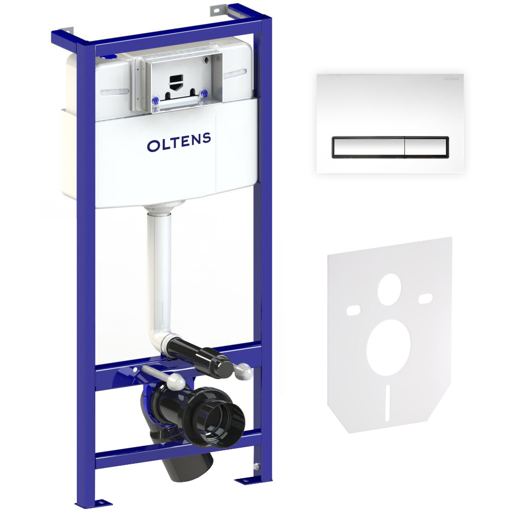 Oltens Triberg modulo di installazione con placca di comando e guarnizione per vaso sospeso 58300100