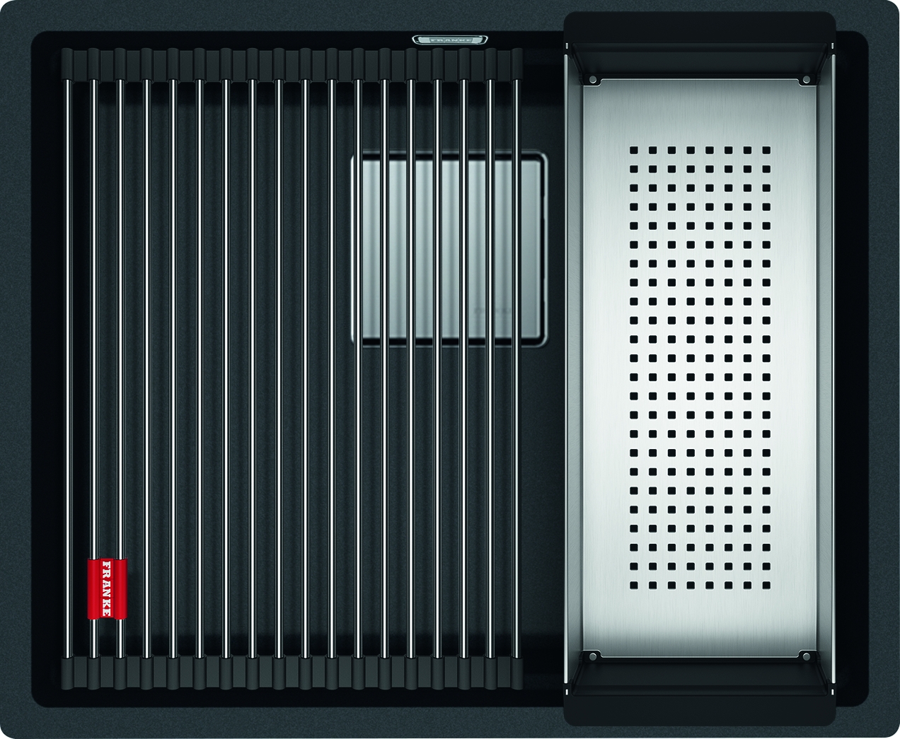 Franke Kanon lavello in granito 52x42 cm grigio/grafite/inox 125.0529.601