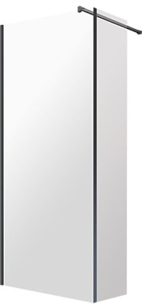 Omnires Marina box doccia 120x30 cm nero opaca/vetro trasparente MA1230BLTR