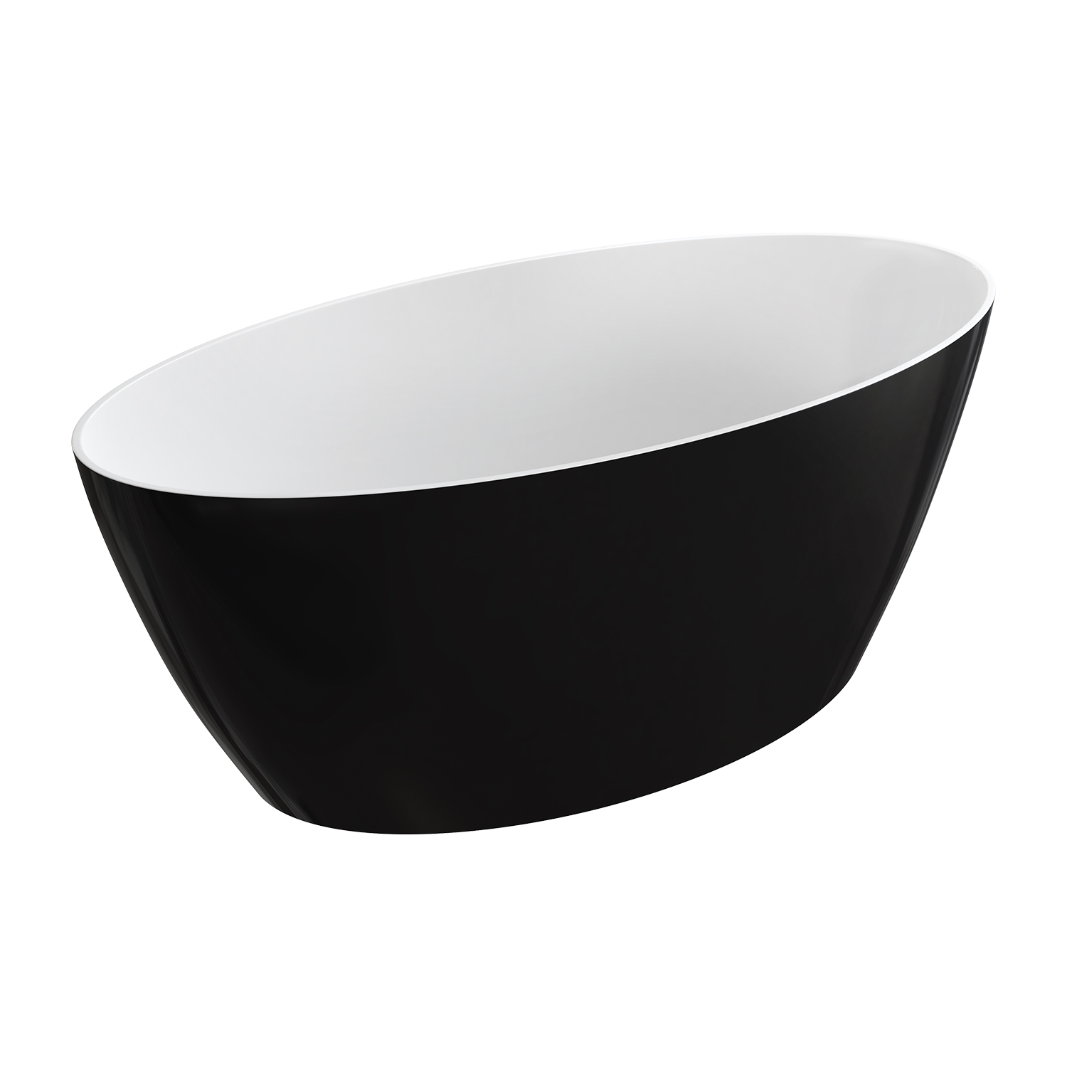 Omnires M+ vasca da bagno freestanding 161x81 cm ovale bianco SIENAWWBCP