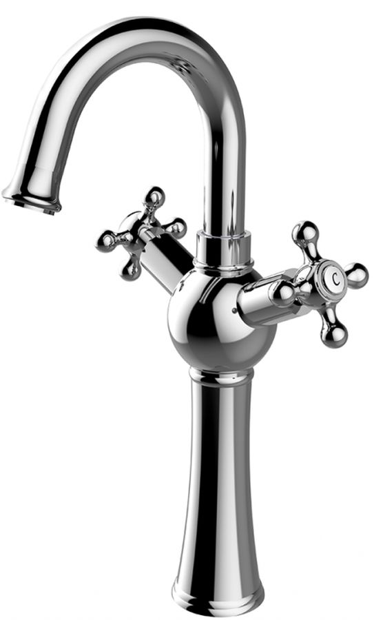 Besco Retro rubinetto per lavabo verticale cromo BU-RI-CH