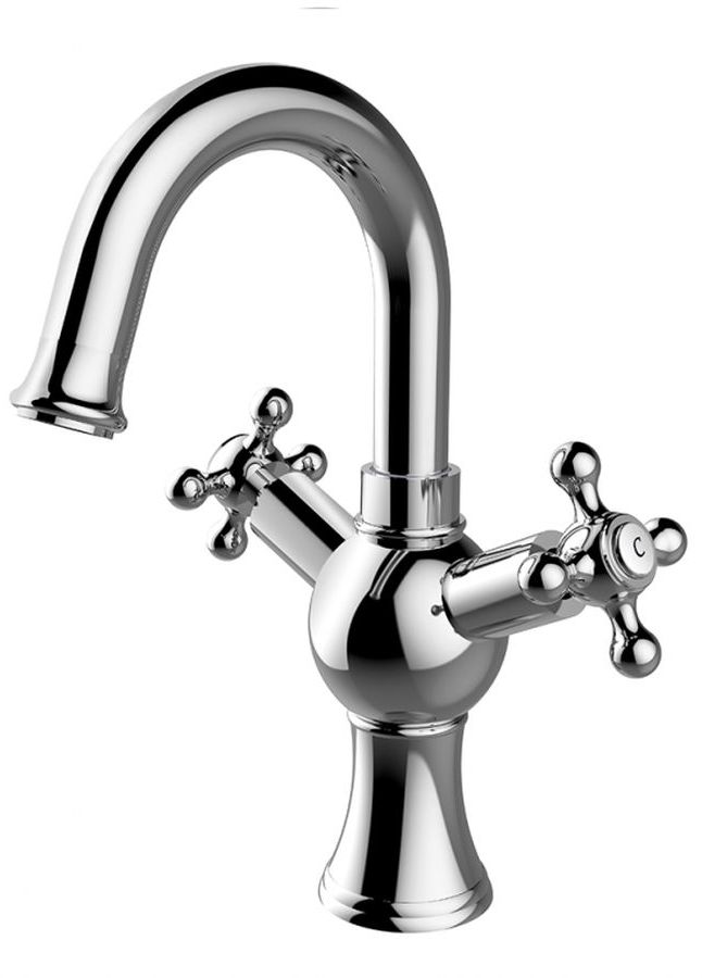 Besco Retro rubinetto per lavabo verticale cromo BU-RII-CH
