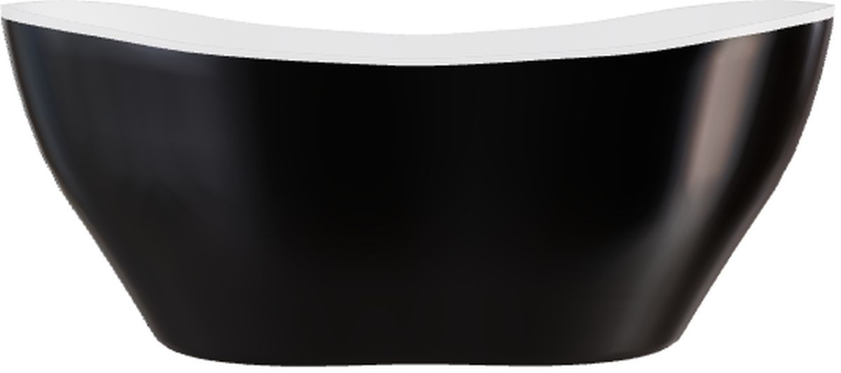Besco Viya vasca da bagno freestanding 158x70.5 cm ovale bianco-nero-bicolore #WMD-160-VBW