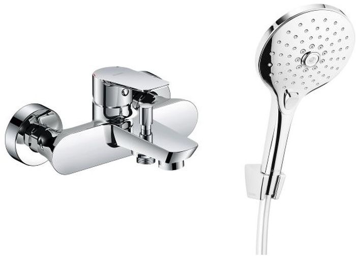 Set rubinetto per vasca e doccia Oltens Vernal 34004100, doccetta Oltens Saxan EasyClick 37100100, 37200100, 37401100