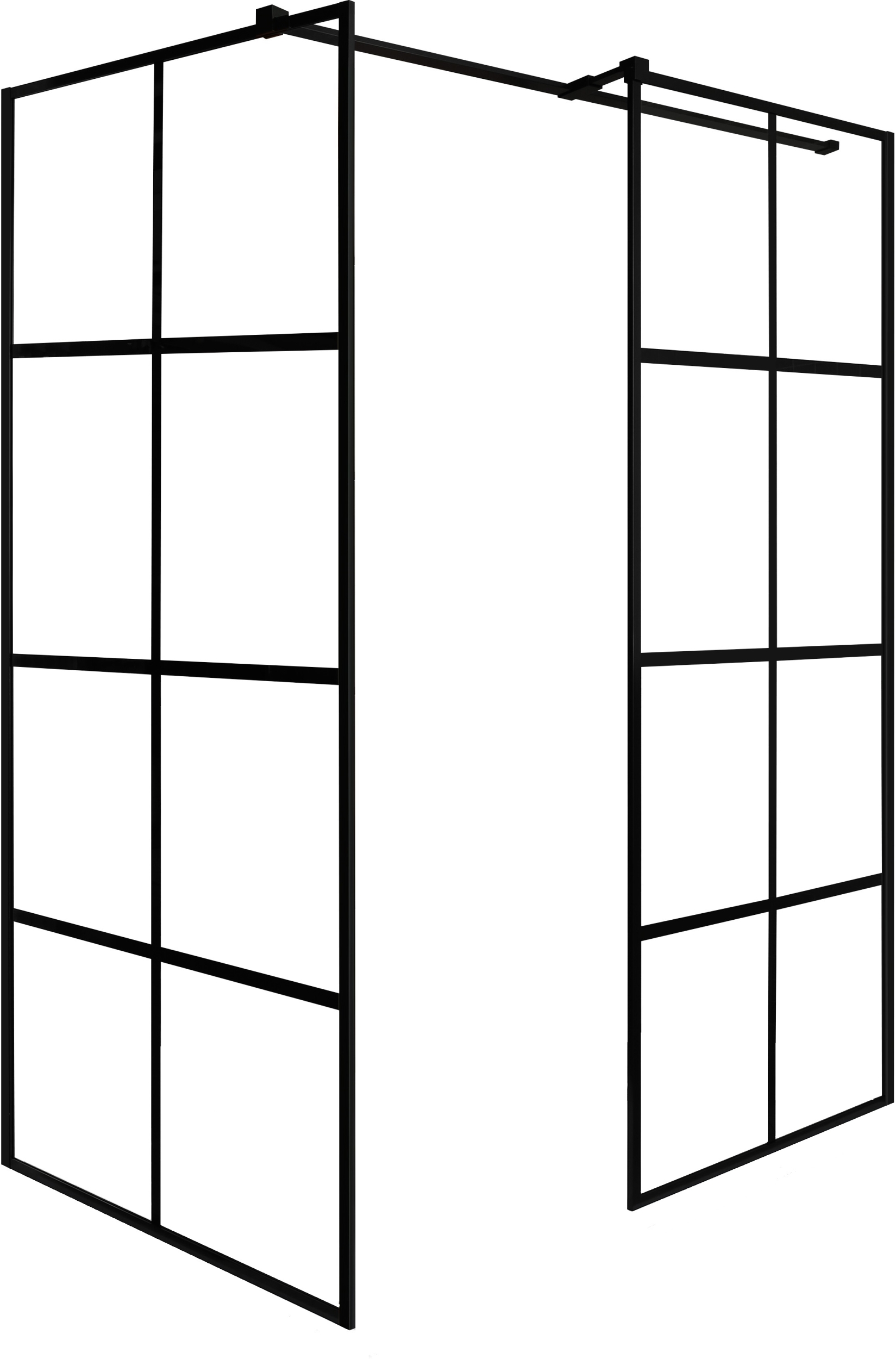 Besco Excea box doccia 119x79 cm rettangolare nero opaca/vetro con motivo EXC-128-190B