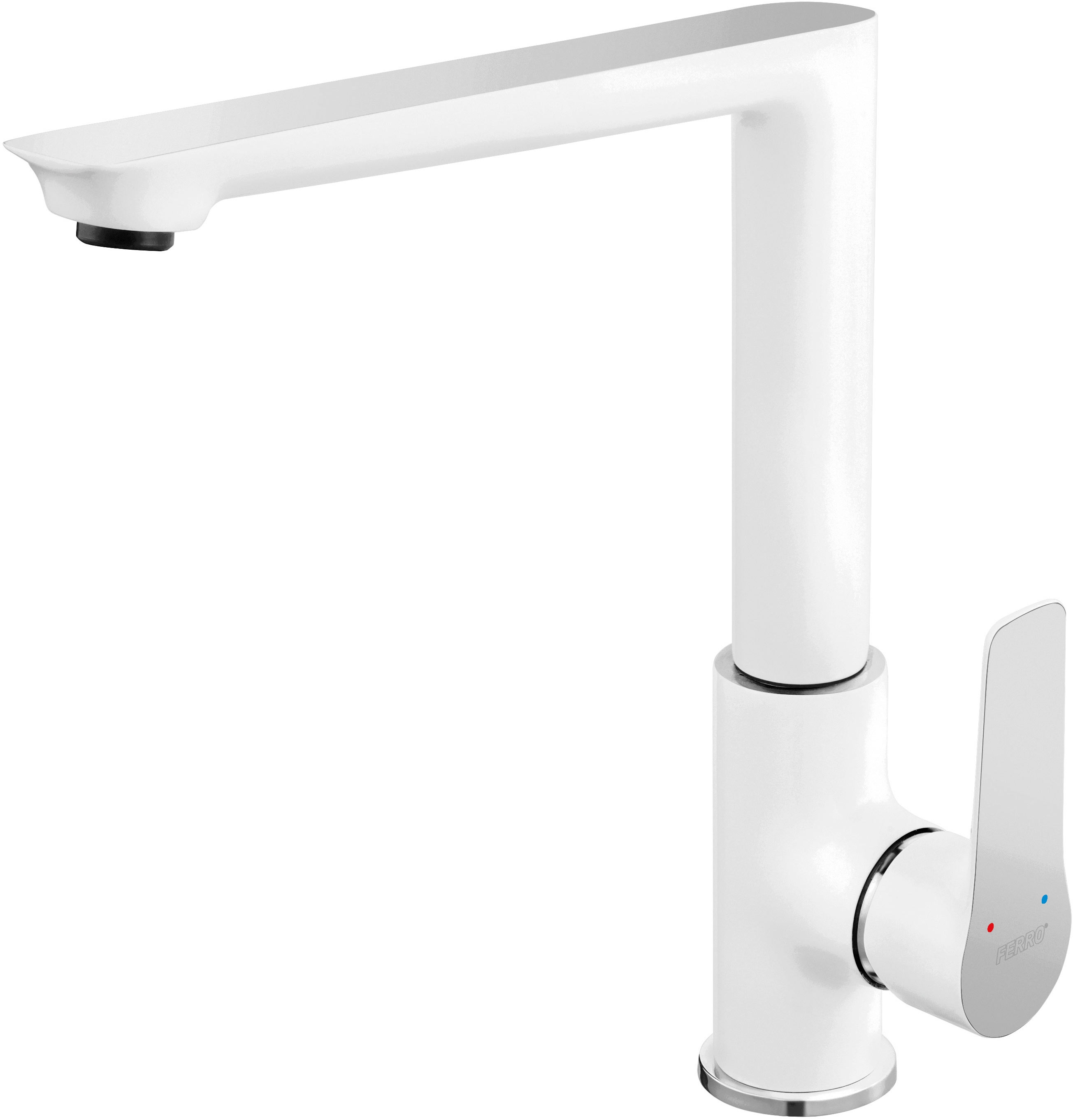 Ferro Adore White rubinetto da cucina verticale cromo-bianco BDR4