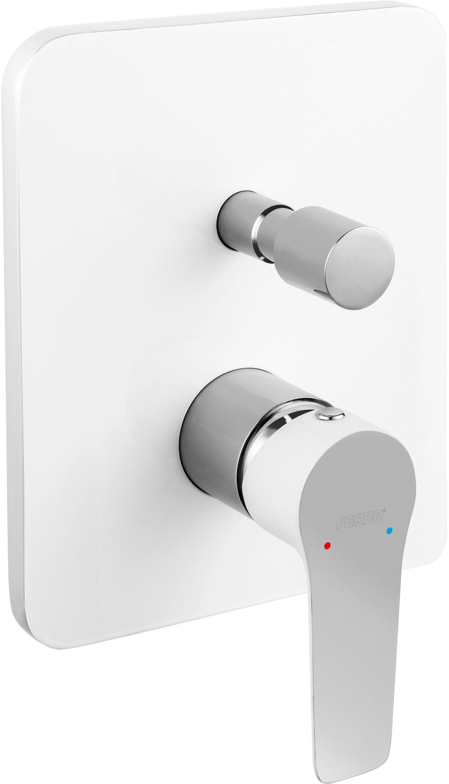 Ferro Adore White rubinetto per vasca e doccia da incasso cromo-bianco BDR7P