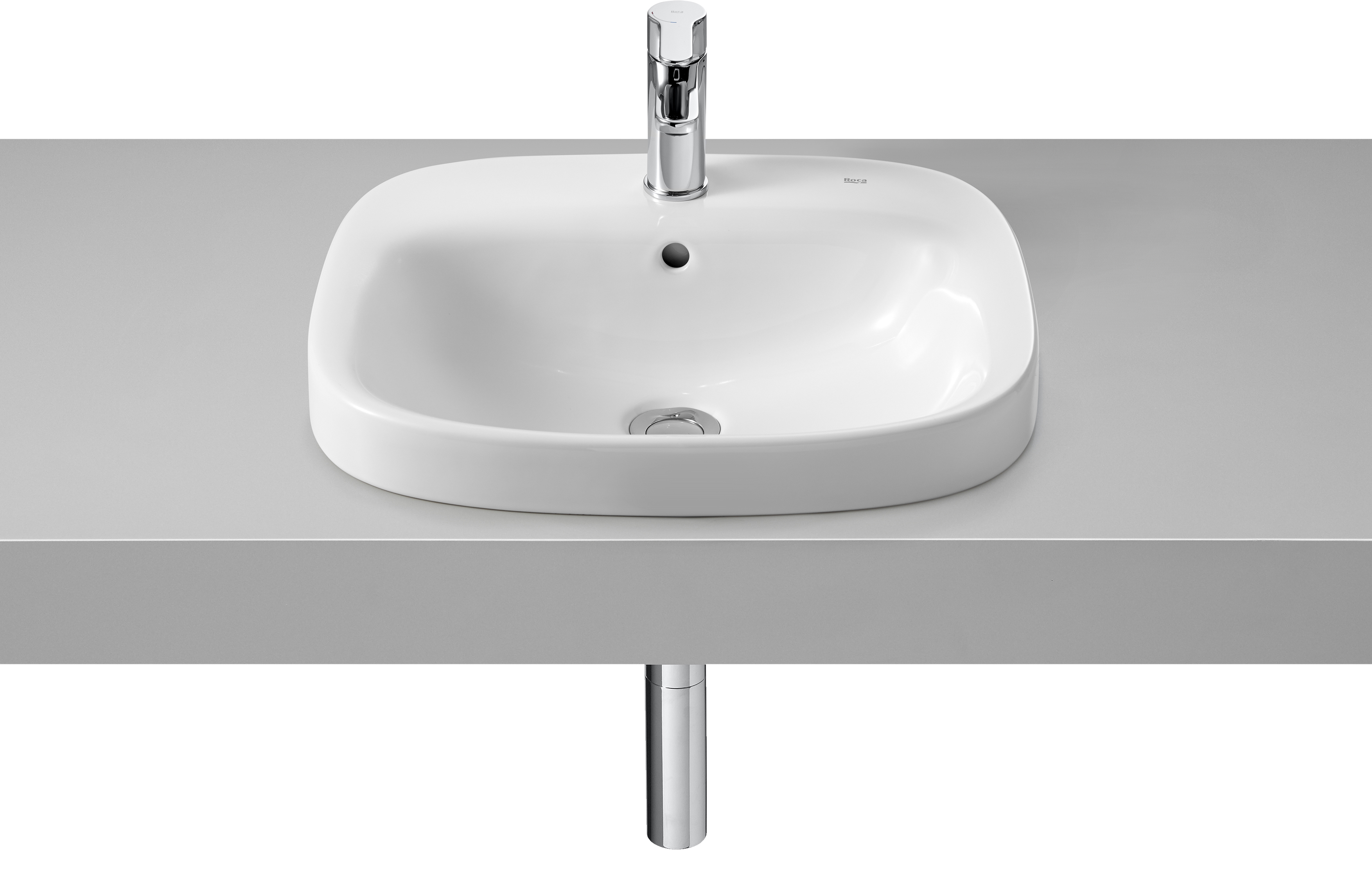 Roca Debba lavabo 51x41 cm rettangolare da incasso bianco A32799M000