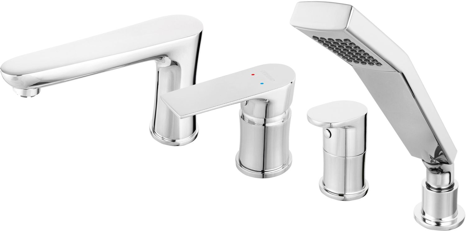 Ferro Algeo Square rubinetto per vasca e doccia bordo vasca cromo BAQ11A