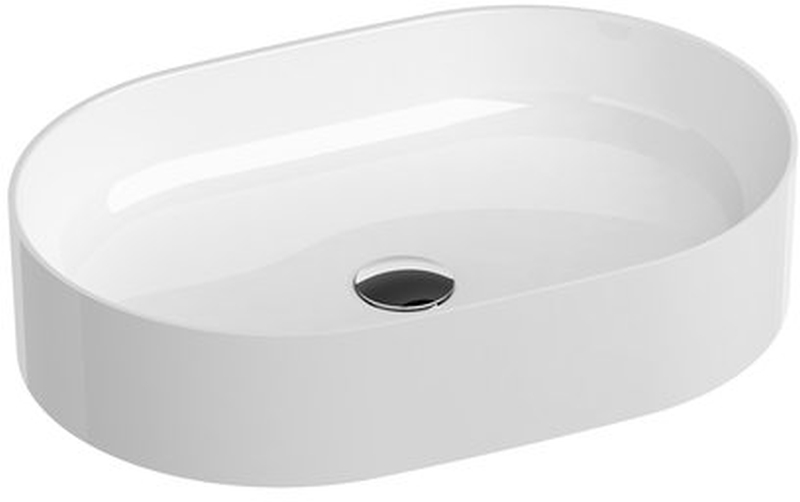 Ravak Ceramic lavabo 55x37 cm ovale da appoggio bianco XJX01155001