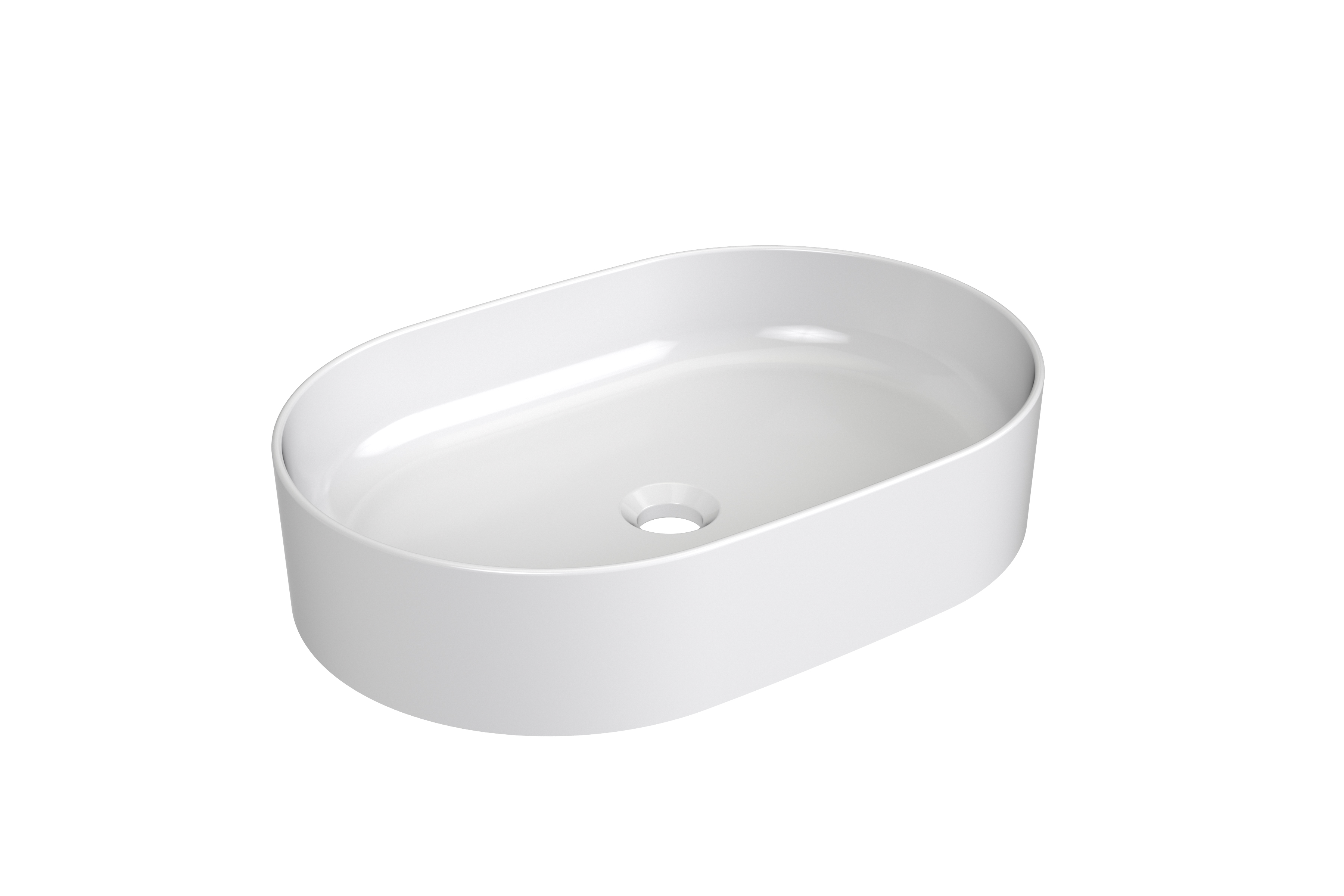 Ravak Ceramic lavabo 55x37 cm ovale da appoggio bianco XJX01155001