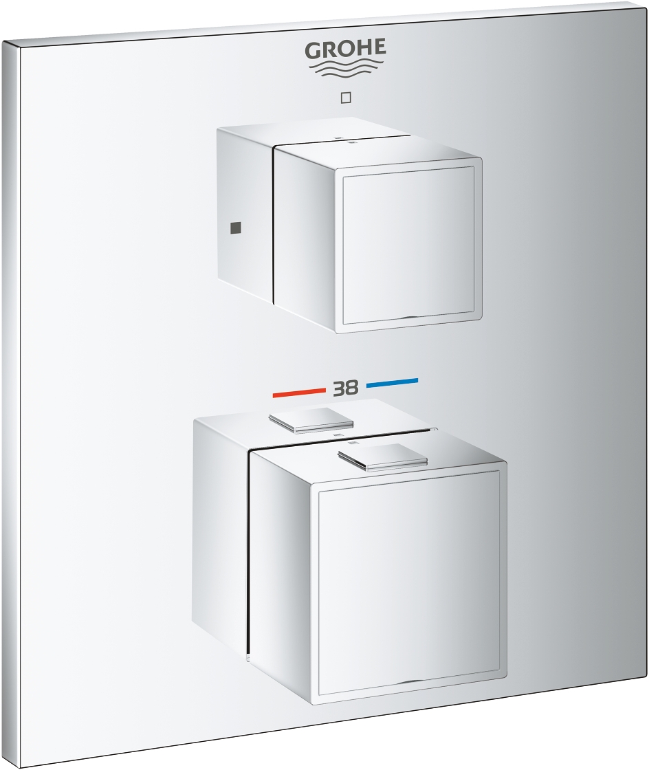 Grohe Grohtherm Cube rubinetto per doccia da incasso con termostato StarLight Chrome 24153000
