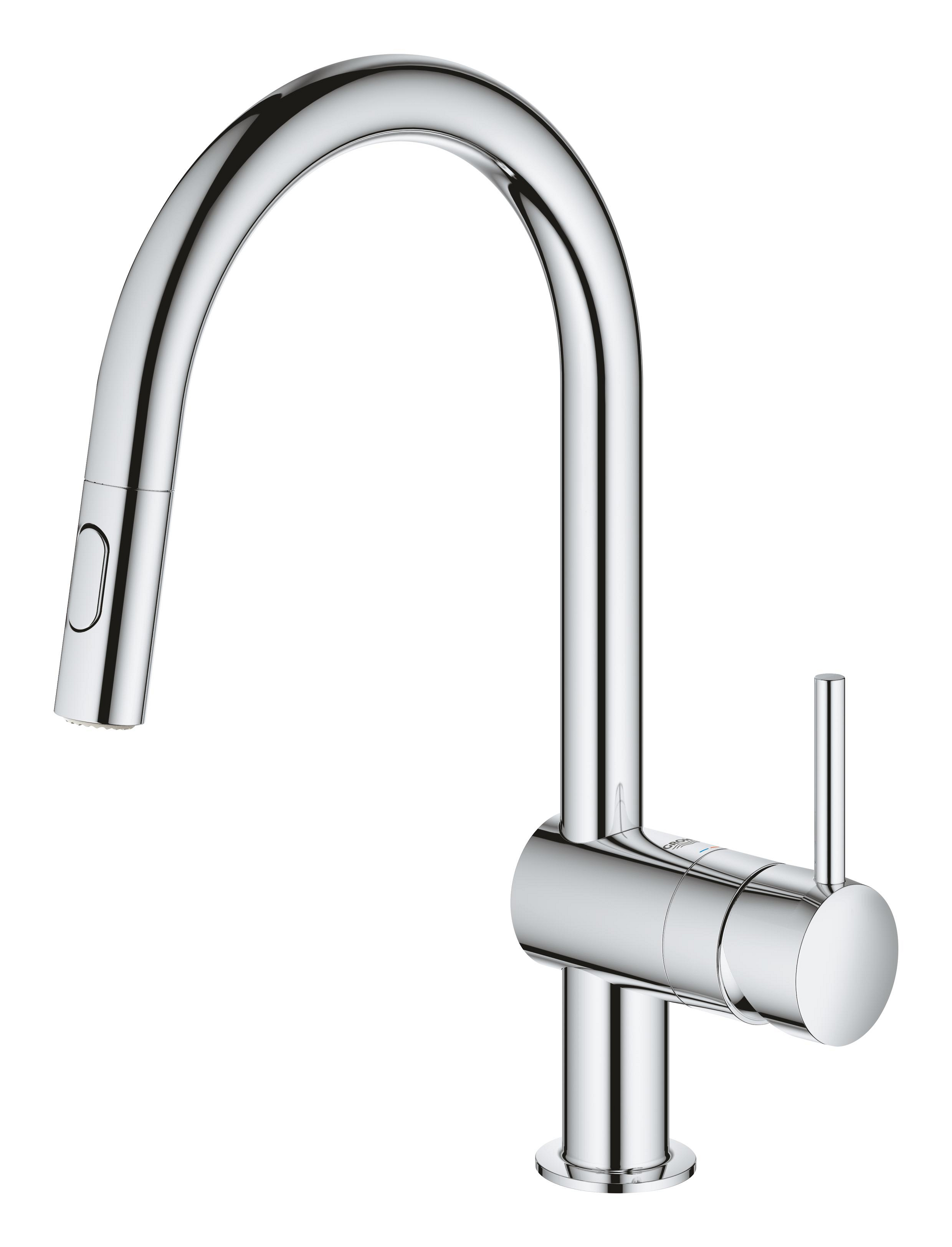 Grohe Minta rubinetto da cucina verticale StarLight Chrome 32321002