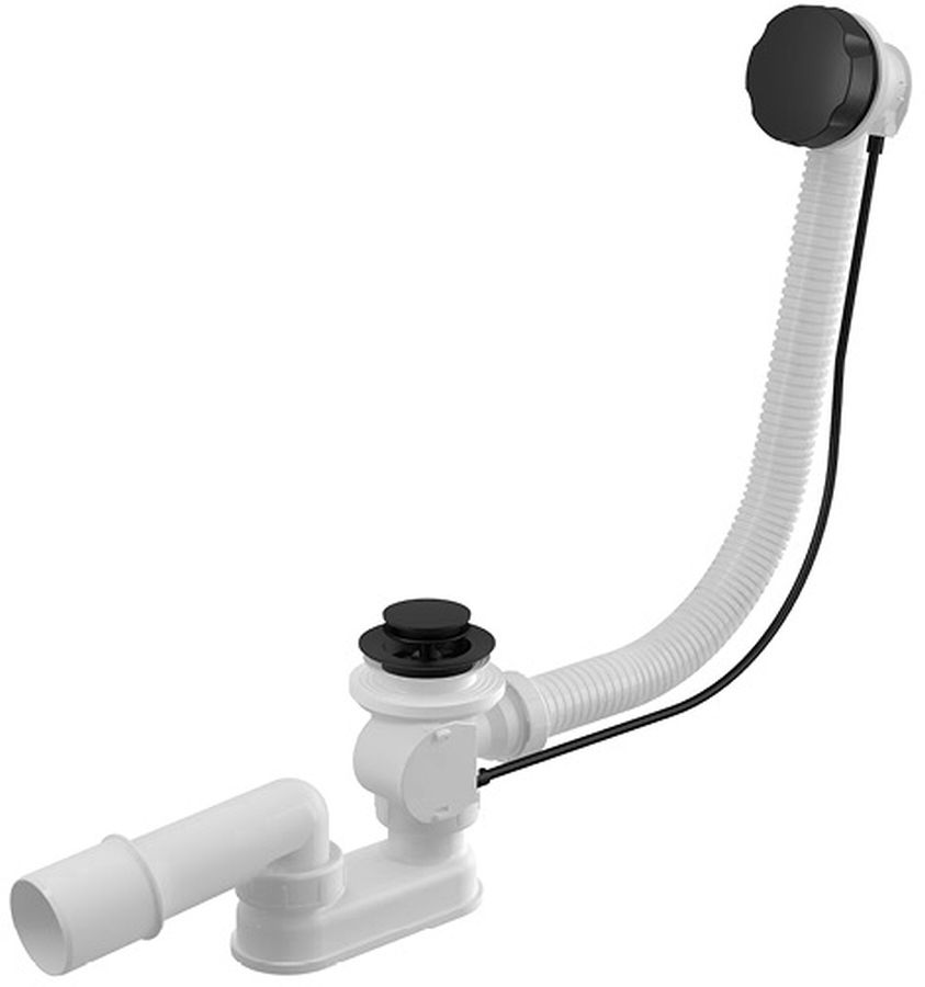 Excellent Simple sifone con troppopieno nero AREX.A55BL