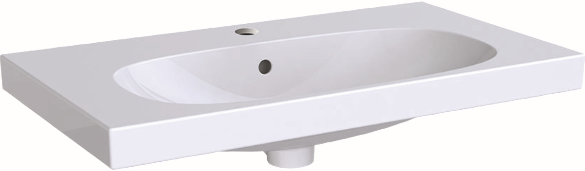 Geberit Acanto lavabo 75x42.2 cm rettangolare a parete-da mobile bianco 500.632.01.2