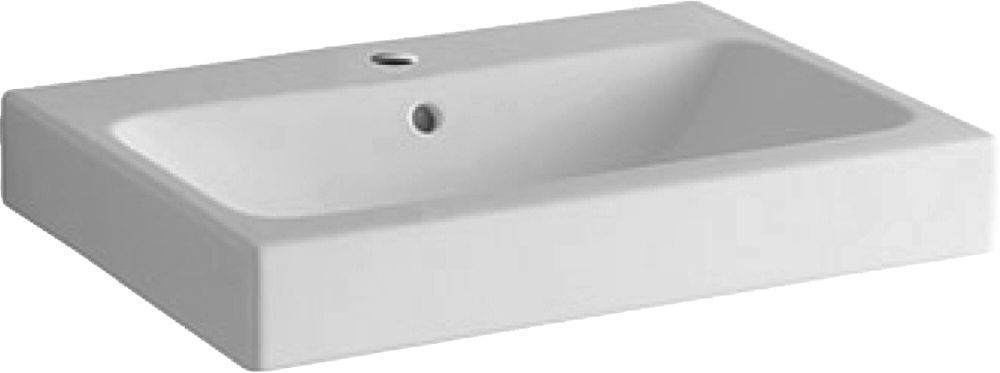 Geberit iCon lavabo 60x48.5 cm rettangolare a parete-da mobile bianco 124060000