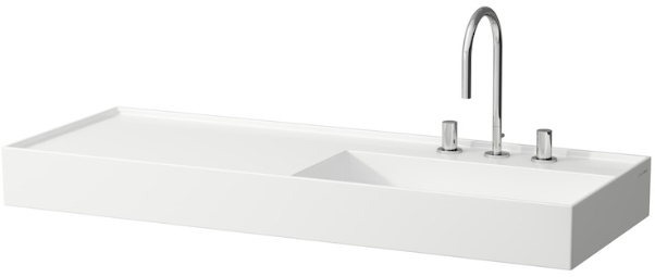 Laufen Kartell lavabo 120x60 cm rettangolare da mobile bianco lucida H8133324001121