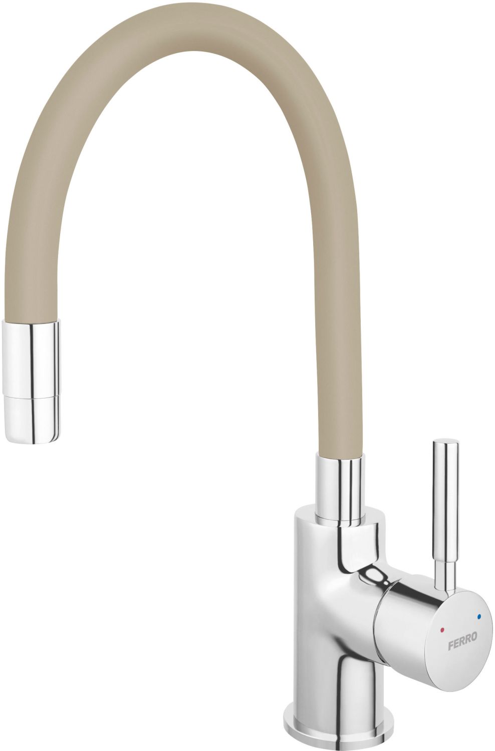 Ferro Zumba rubinetto da cucina verticale cromo-beige BZA4P