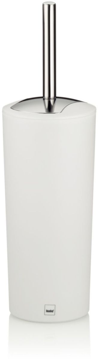 Kela Marta scopino wc appoggiato bianco-acciaio 22275