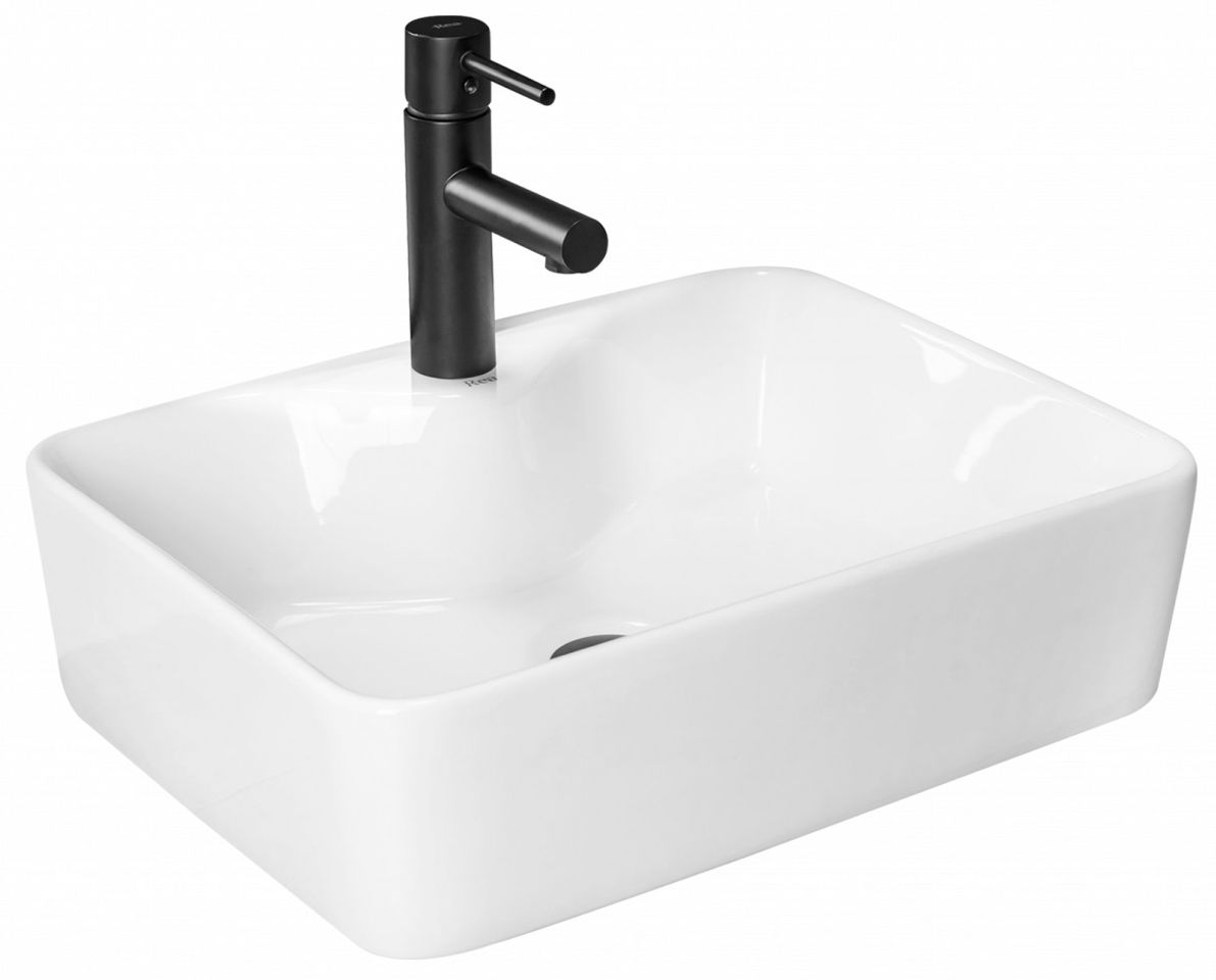 Rea Kelly lavabo 49x38 cm rettangolare da appoggio bianco REA-U6524