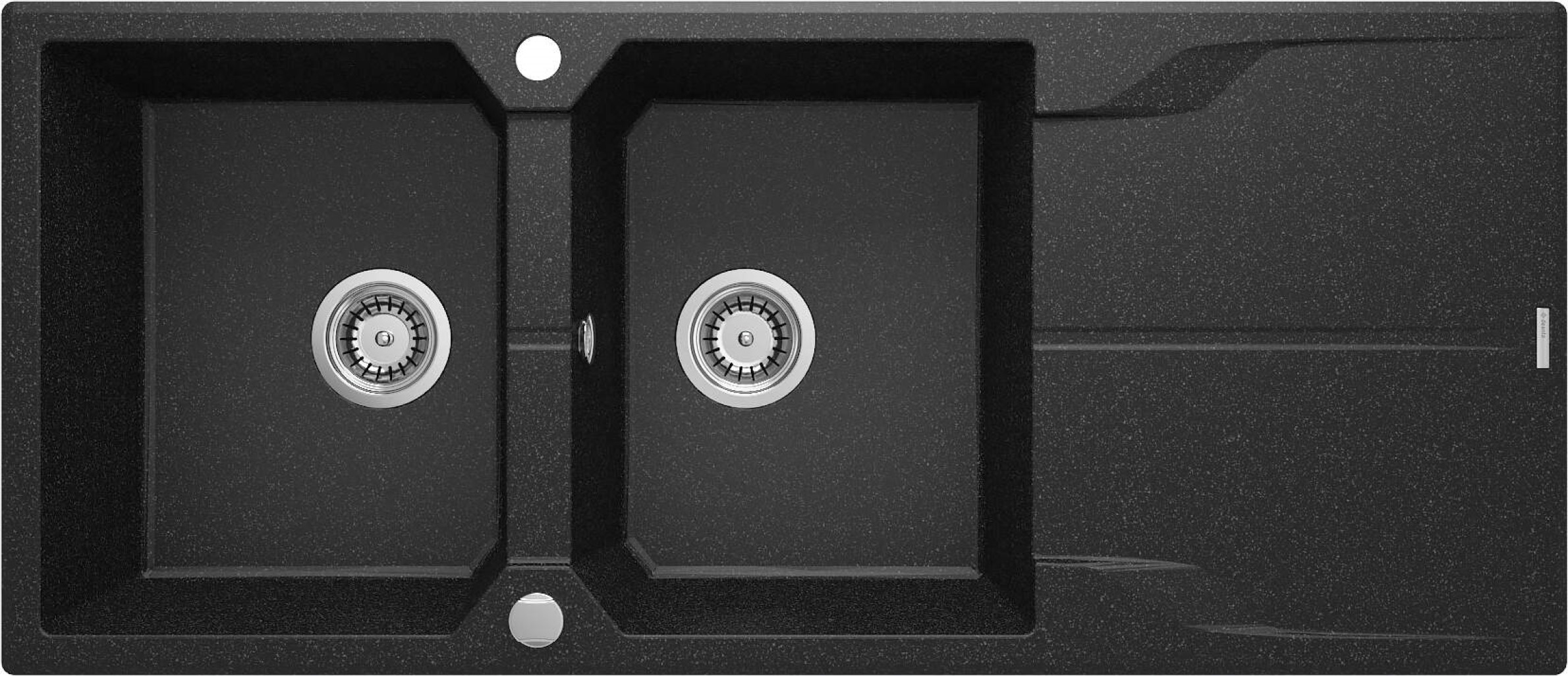 Deante Andante lavello in granito 116x50 cm grigio/grafite/inox ZQN_2213