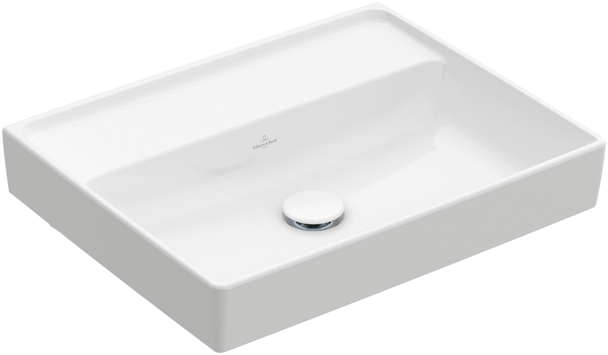 Villeroy & Boch Collaro lavabo 55x44 cm rettangolare a parete-da mobile bianco 4A335801