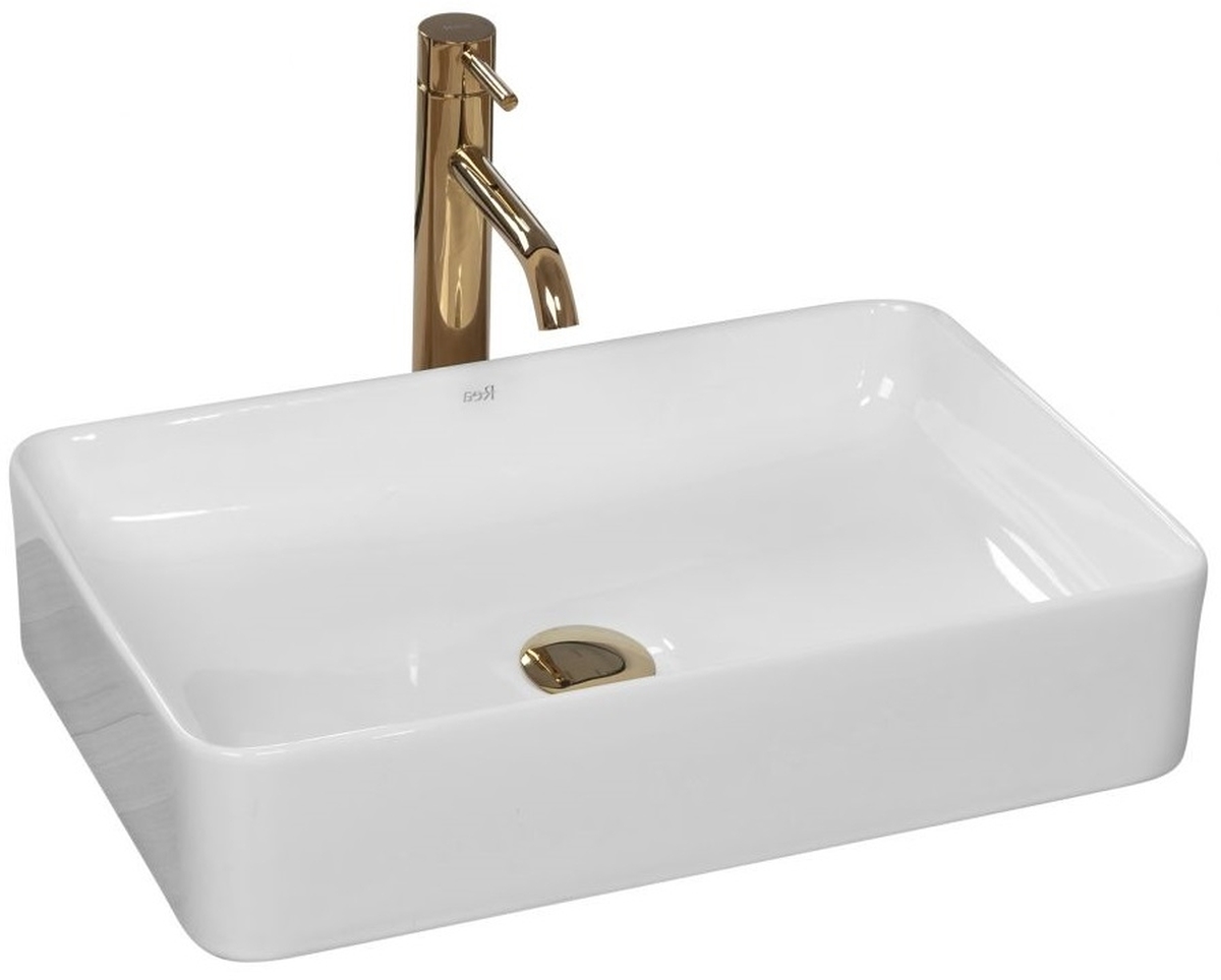 Rea Avia lavabo 51x34.5 cm rettangolare da appoggio bianco REA-U0840