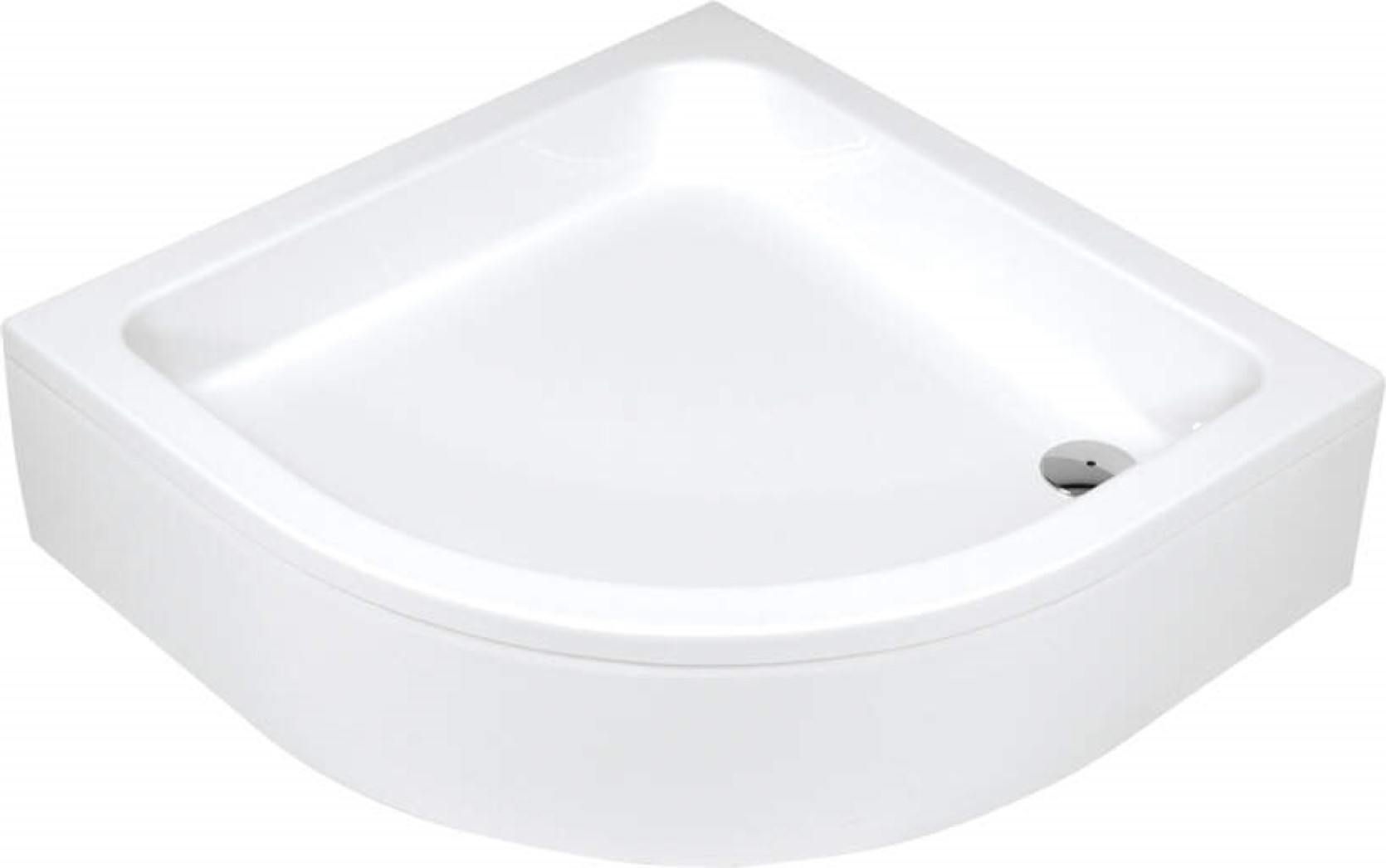 Deante Plus II piatto doccia semicircolare 90x90 cm bianco KTU_031B