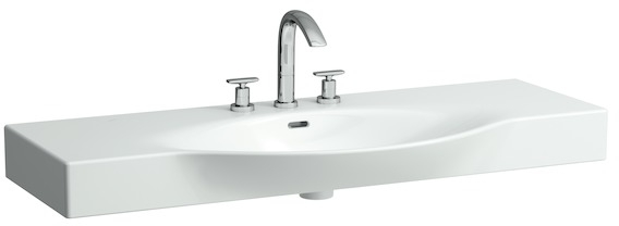 Laufen Palace lavabo 120x51 cm rettangolare a parete-da mobile bianco lucida H8117040001041