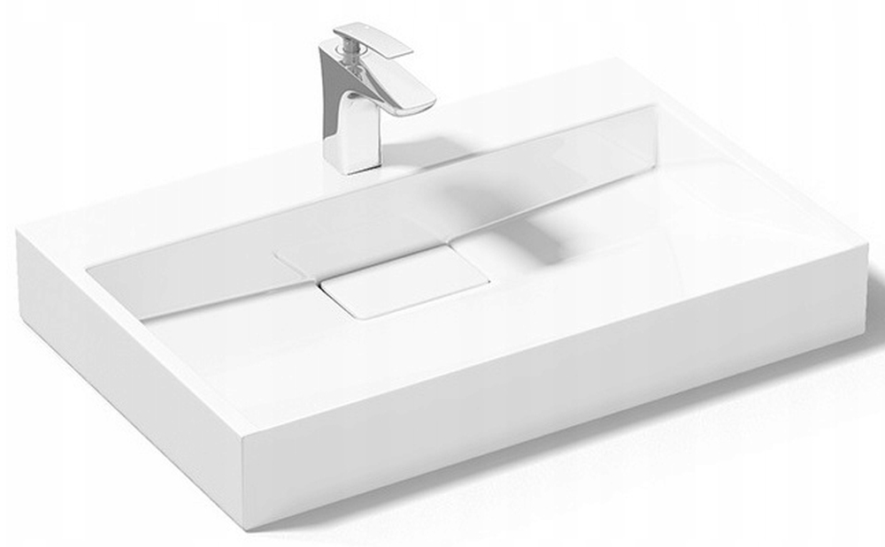 Rea Goya lavabo 50x37 cm rettangolare da appoggio bianco REA-U8900