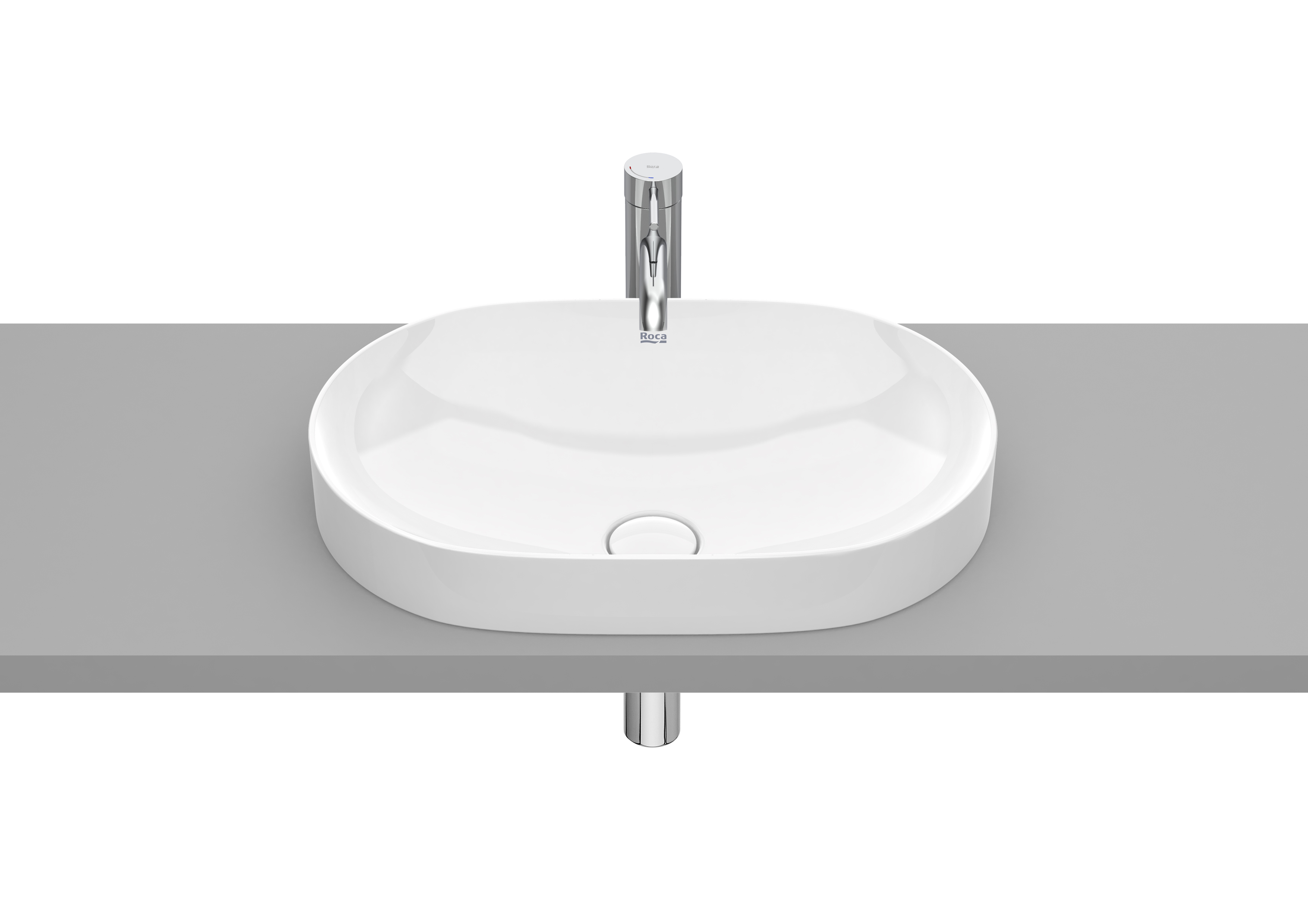 Roca Inspira lavabo 55x37 cm ovale da incasso bianco A327527000