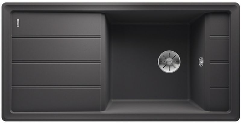 Blanco Faron XL 6 S lavello in granito 100x50 cm grigio/grafite/inox 524804