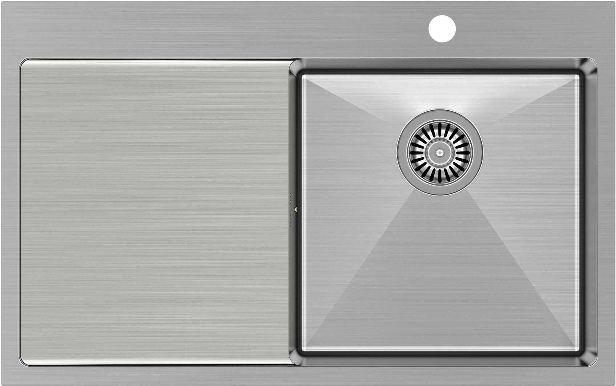 Quadron Russel lavello in acciaio con sifone 78x48 cm HB7912-RBS