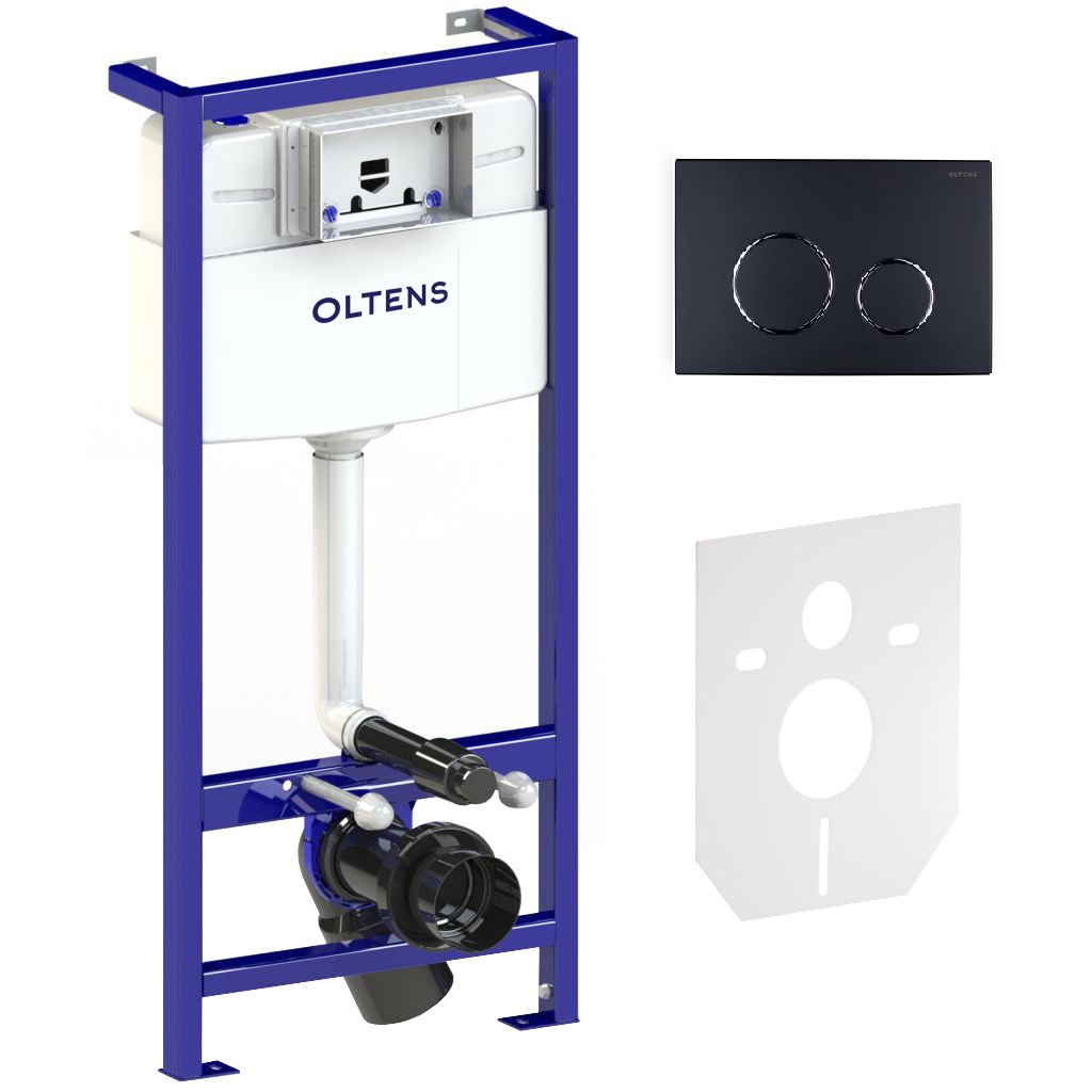 Set modulo di installazione Oltens Triberg 50001000, placca di comando Oltens Lule 57102300, 49301000