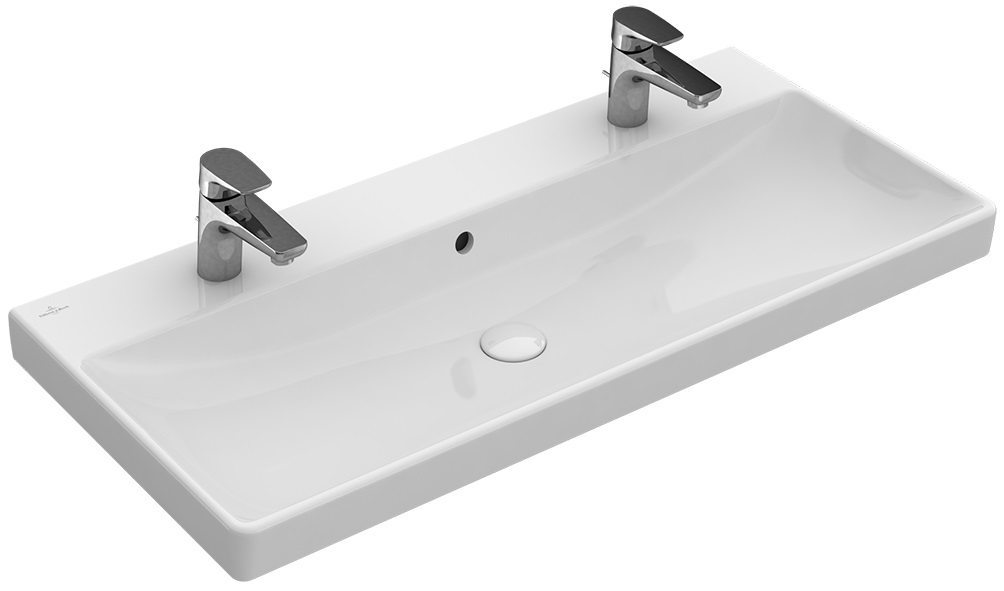 Villeroy & Boch Avento lavabo 100x47 cm rettangolare a parete-da mobile bianco lucida 4156A401