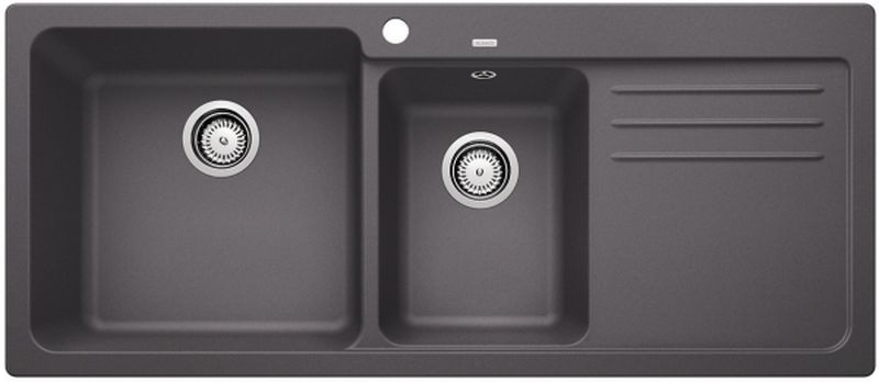 Blanco Naya 8 S lavello in granito 116x50 cm grigio/grafite/inox 519655