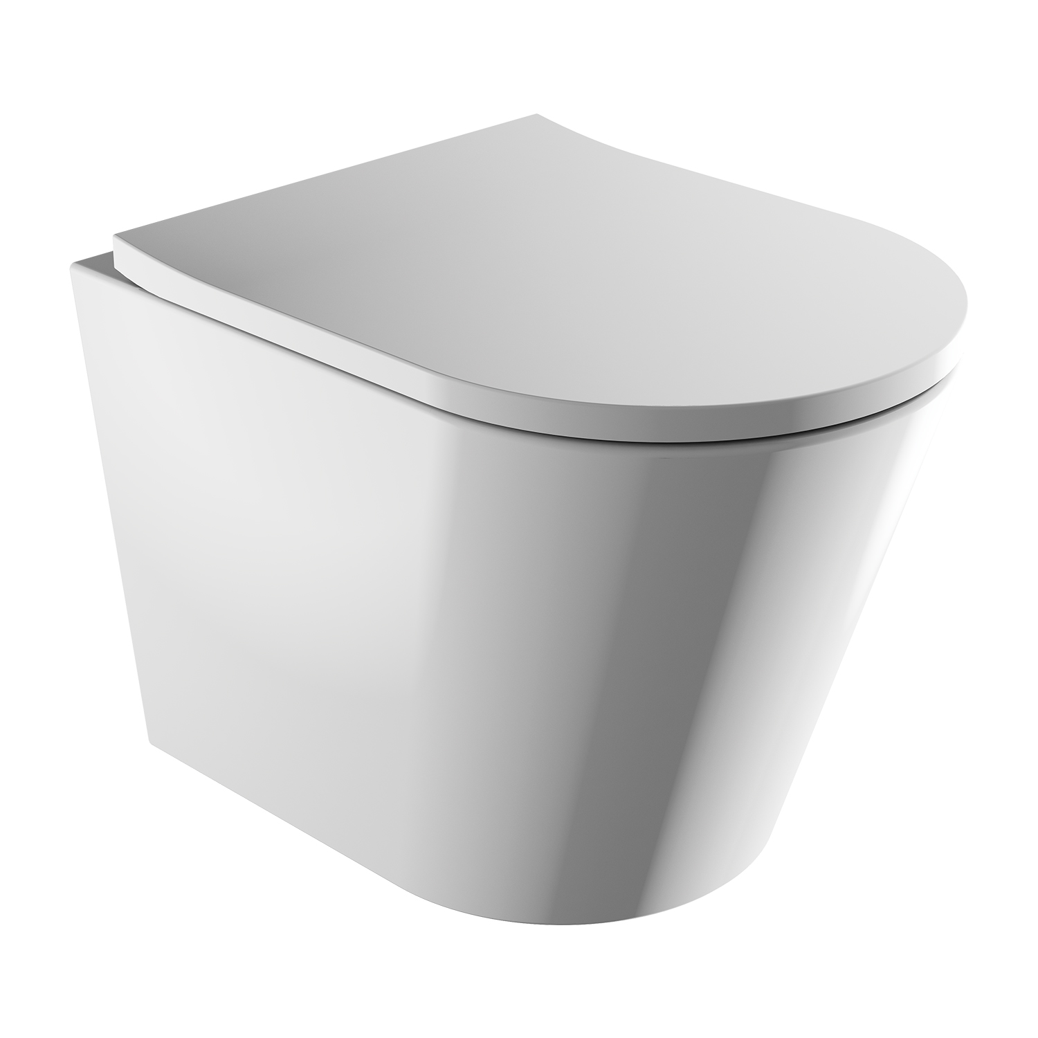 Omnires Tampa vaso wc con copriwater a discesa lenta sospeso senza brida bianco lucida TAMPAMWBP
