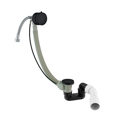Omnires sifone per vasca da bagno nero TK132-PLUS-3.43+64-SBL