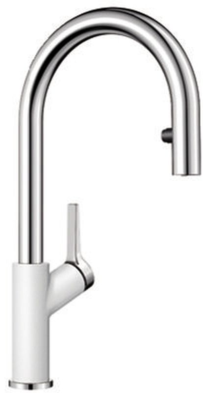 Blanco Carena-S Vario rubinetto da cucina verticale cromo-bianco 521368