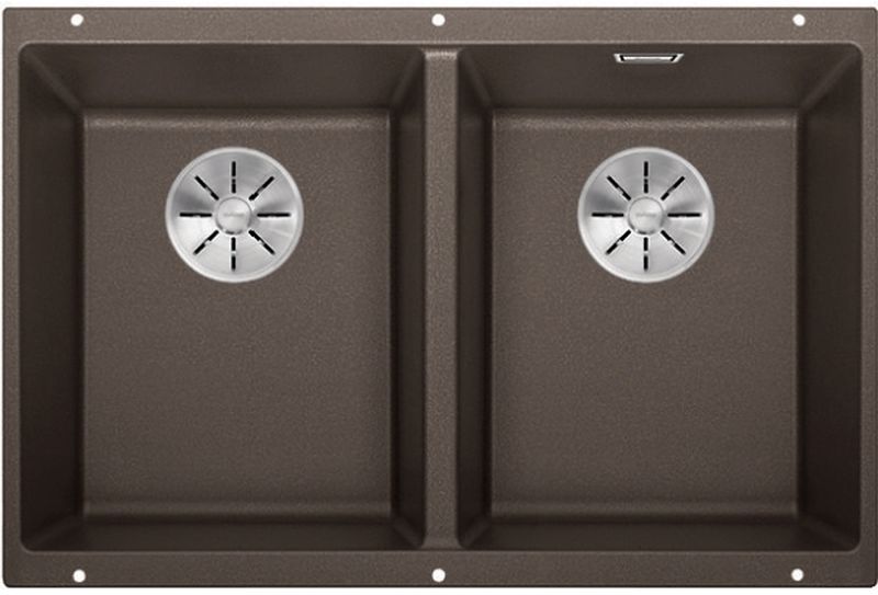 Blanco Subline 350/350-U lavello in granito 72.5x40 cm marrone 523583