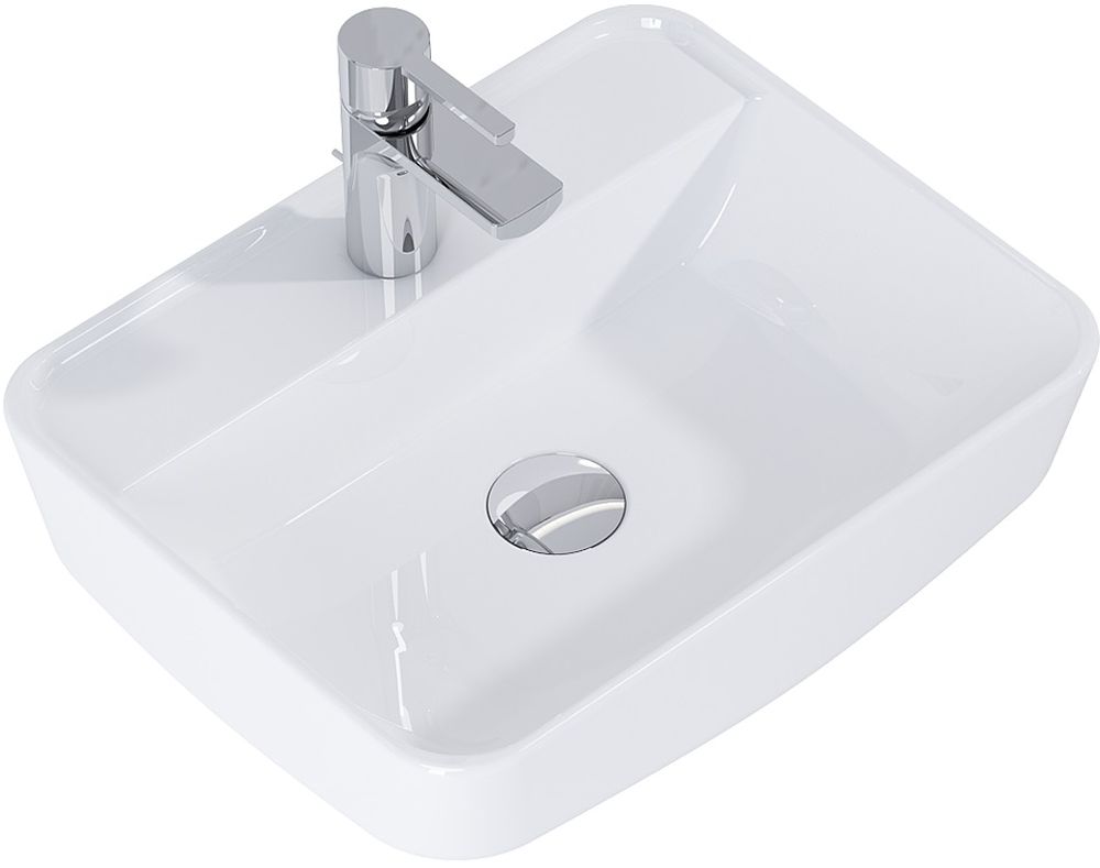 Elita Enzo lavabo 50x40 cm rettangolare da appoggio bianco 145082