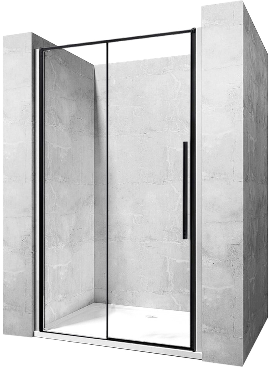 Rea Solar Black porta doccia 90 cm scorrevole nero semiopaca/vetro trasparente REA-K6319