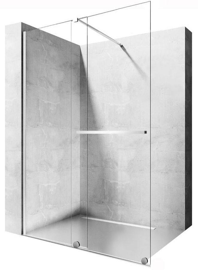 Rea Cortis parete doccia walk-in 120 cm cromo lucida/vetro trasparente REA-K7211