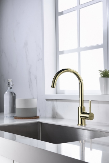 Blue Water Colorado rubinetto da cucina verticale oro/oro antico 5901730615616